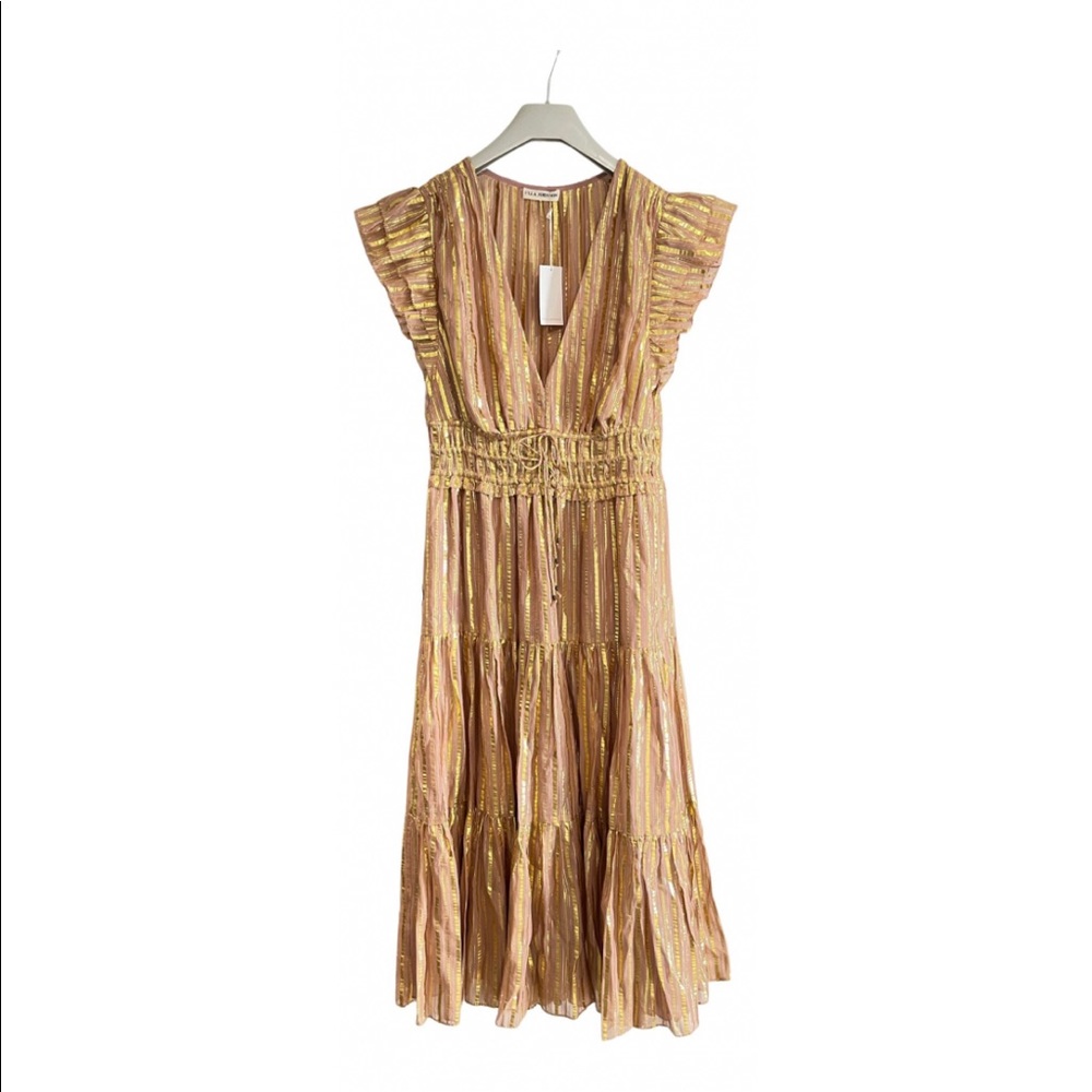 Ulla Johnson Metallic Tiered Dress
